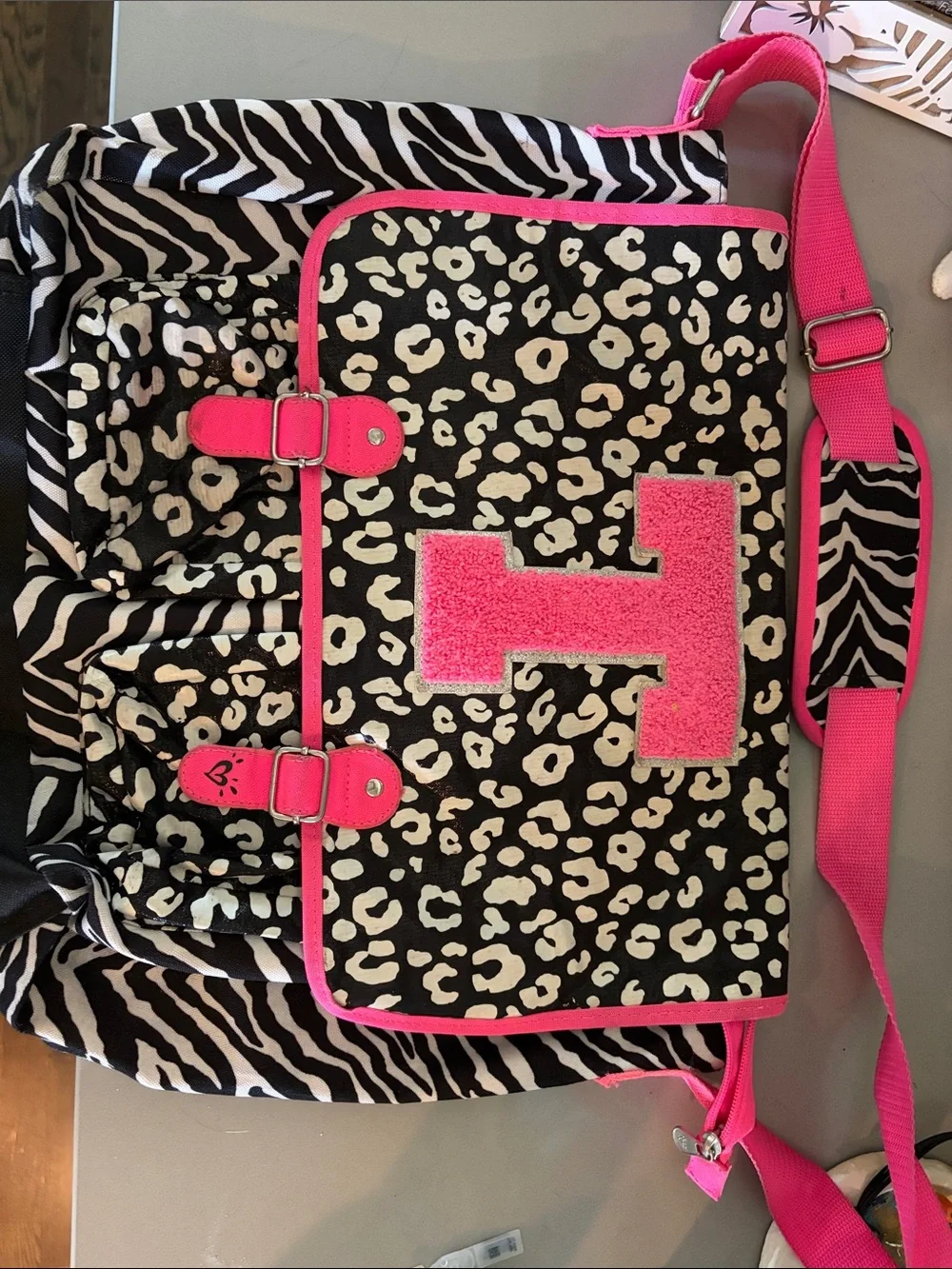 Justice Hot Pink Interior School Bag